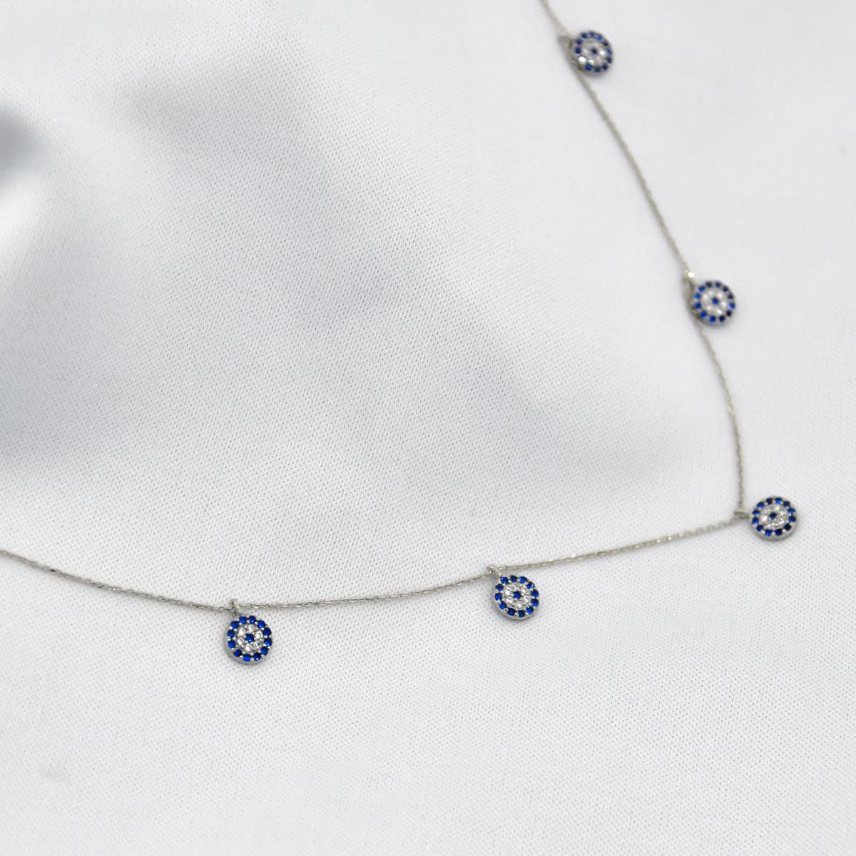 Evil Eye Protection Satellite Necklace • Satellite Chain Necklace - Trending Silver Gifts