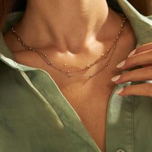 3 Satellite Chain Layered Necklace Gold ¥ Layered Necklace Gold - Trending Silver Gifts