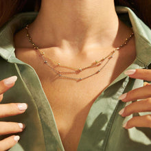 3 Satellite Chain Layered Necklace Gold ¥ Layered Necklace Gold - Trending Silver Gifts
