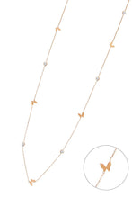 Layered Diamond Butterfly Necklace ¥ Sterling Silver Layered Necklace - Trending Silver Gifts