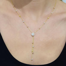 Dangle Satellite Chain Necklace Gold ¥ Dangle Station Necklace - Trending Silver Gifts