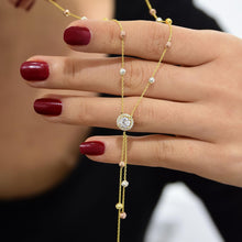 Dangle Satellite Chain Necklace Gold ¥ Dangle Station Necklace - Trending Silver Gifts