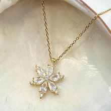 Gold Layered Lotus Flower Necklace ¥ Charm White Lotus Silver Necklace - Trending Silver Gifts