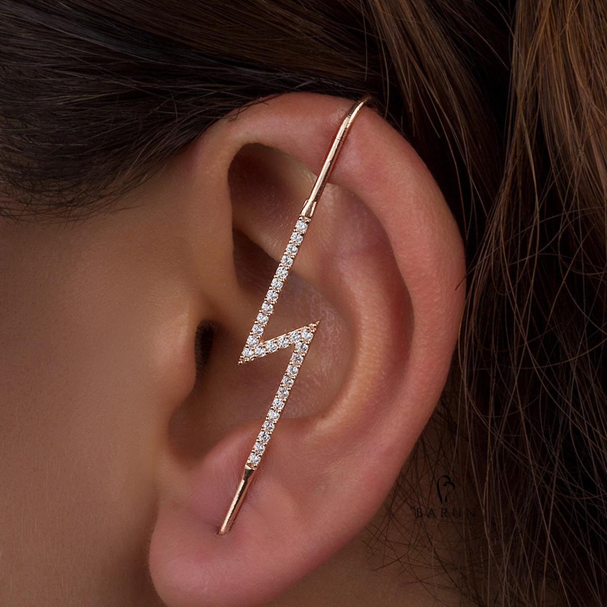 Lightning Stud Earrings • Lightning Bolt Earrings Studs • Gift For Her - Trending Silver Gifts