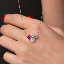 Flower Necklace Silver ¥ Clover Mother Of Pearl Necklace - Trending Silver Gifts