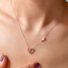 Initial Pendant Heart Necklace ¥ Pearl Necklace With Pendant - Trending Silver Gifts