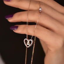 Initial Pendant Heart Necklace ¥ Pearl Necklace With Pendant - Trending Silver Gifts