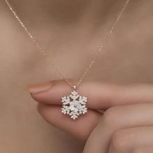 Snowflake Necklace Diamond ¥ Magnolia Flower Necklace ¥ Gift For Mom - Trending Silver Gifts