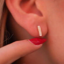 Small Diamond Earrings ¥ Minimalist Diamond Earrings ¥ Gift For Wife - Trending Silver Gifts