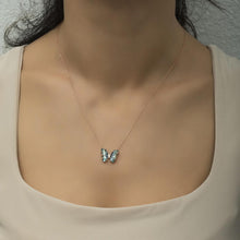 Blue Aquamarine Butterfly Necklace ¥ Aquamarine Birthstone Necklace - Trending Silver Gifts