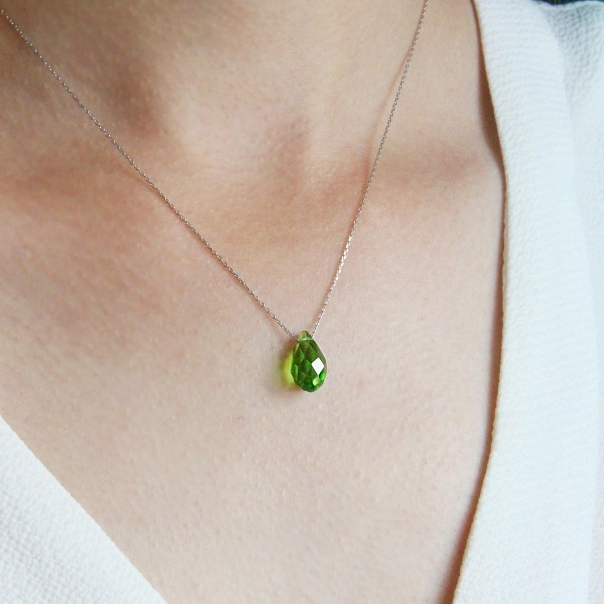 Peridot Pendant Necklace • August Birthstone Jewelry • Gift For Her - Trending Silver Gifts