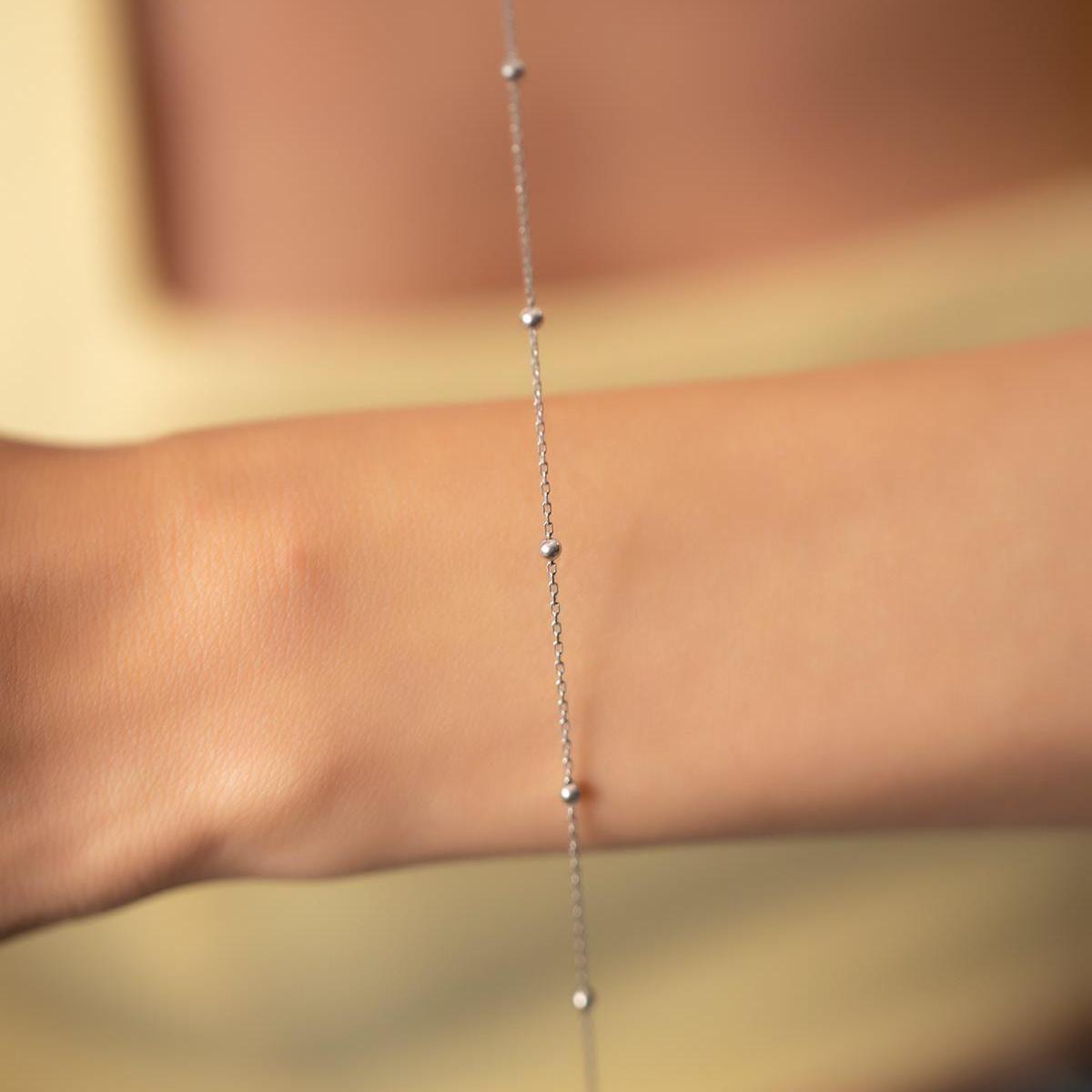 Satellite Chain Silver Bracelet •  Christmas Gift For Wife - Trending Silver Gifts