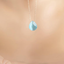 Blue Gemstone Necklace ¥ Blue Opal Necklace ¥ Blue Necklace Pendant - Trending Silver Gifts