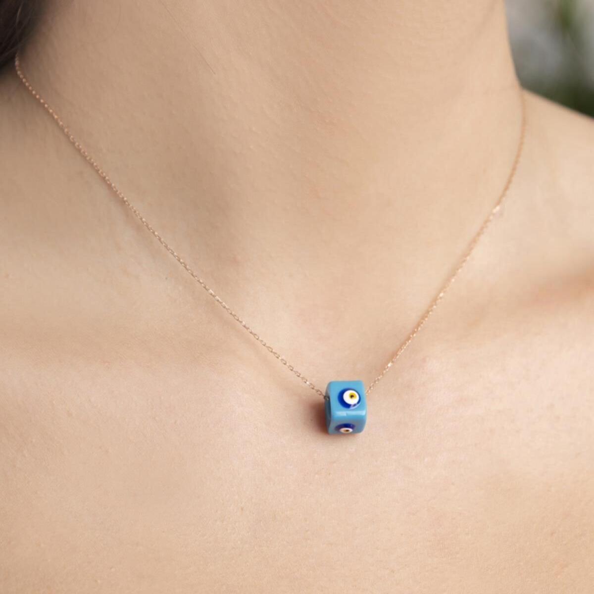 Evil Eye Blue Necklace • Protection Eye Necklace • Eye Evil Necklace - Trending Silver Gifts