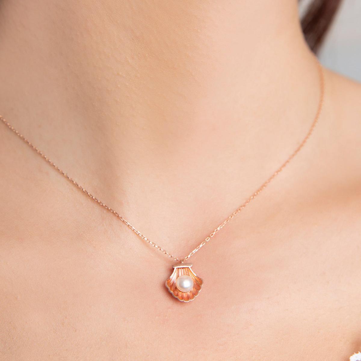Pearl Oyster Necklace • Oyster Shell Necklace • Pearl Pendant Necklace - Trending Silver Gifts