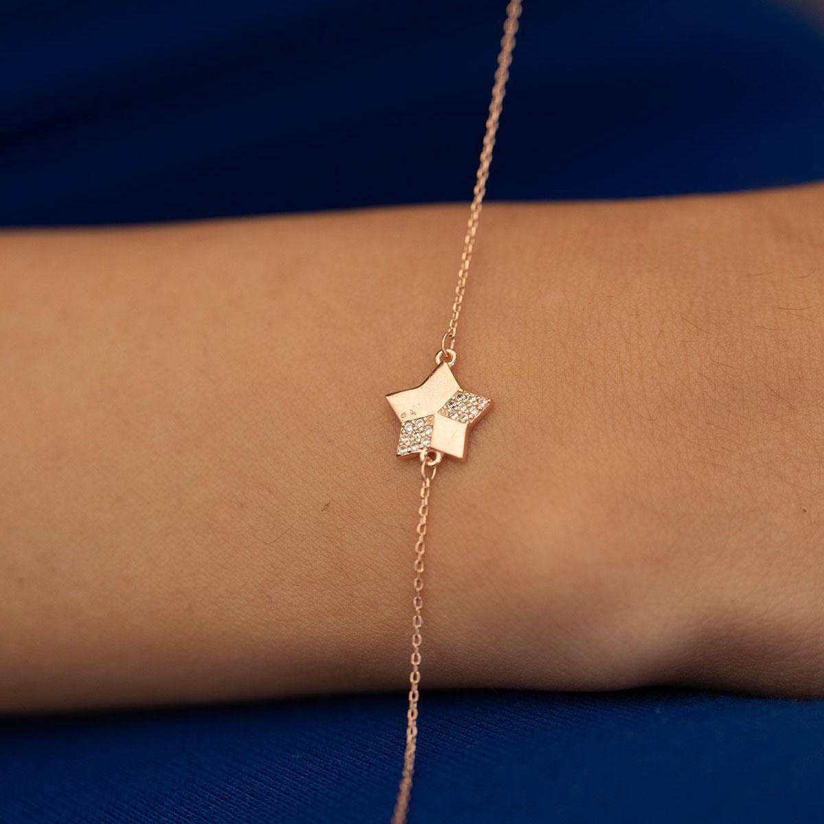Star Sign Rose Gold Bracelet • Bridesmaid Gift For Wedding - Trending Silver Gifts