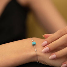 Turquoise Birthstone Satellite Chain Bracelet ¥ Bracelet for Grandma - Trending Silver Gifts