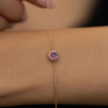 Amethyst Crystal Bracelet ¥ Purple Birthstone Bracelet - Trending Silver Gifts