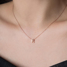 R Initial Necklace Rose ¥ Rose Gold Initial Necklace ¥ Gift For Her - Trending Silver Gifts