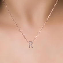 R Initial Necklace Rose ¥ Rose Gold Initial Necklace ¥ Gift For Her - Trending Silver Gifts