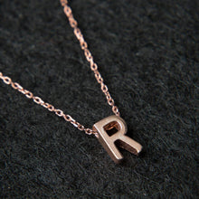R Initial Necklace Rose ¥ Rose Gold Initial Necklace ¥ Gift For Her - Trending Silver Gifts