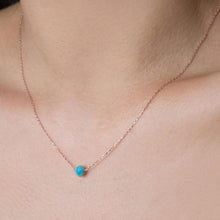 Blue Turquoise Stone Necklace ¥ Raw Blue Turquoise Stone Necklace - Trending Silver Gifts