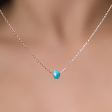 Blue Turquoise Stone Necklace ¥ Raw Blue Turquoise Stone Necklace - Trending Silver Gifts