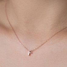 F Initial Necklace Rose ¥ Rose Gold Initial Necklace ¥ Gift For Her - Trending Silver Gifts