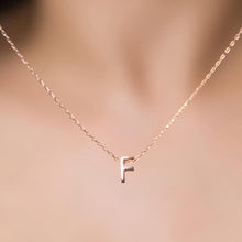 F Initial Necklace Rose ¥ Rose Gold Initial Necklace ¥ Gift For Her - Trending Silver Gifts