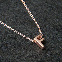 F Initial Necklace Rose ¥ Rose Gold Initial Necklace ¥ Gift For Her - Trending Silver Gifts