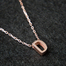 D Initial Necklace Rose ¥ Rose Gold Initial Necklace ¥ Gift For Her - Trending Silver Gifts