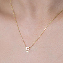 E Initial Necklace Gold ¥ 14K Gold Initial Necklace ¥ Gift For Her - Trending Silver Gifts
