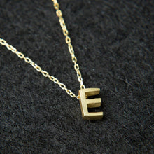 E Initial Necklace Gold ¥ 14K Gold Initial Necklace ¥ Gift For Her - Trending Silver Gifts