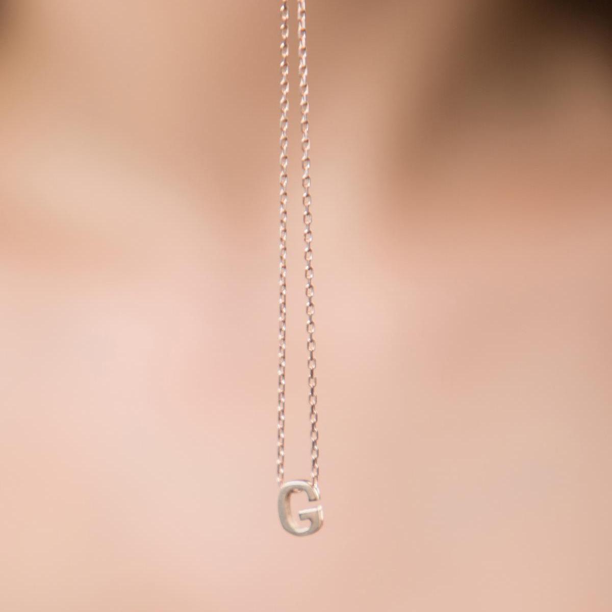 G Initial Necklace Gold • 14K Gold Initial Necklace • Gift For Her - Trending Silver Gifts