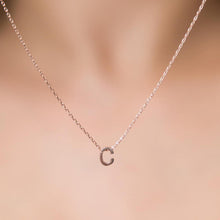 C Initial Necklace Rose ¥ Rose Gold Initial Necklace ¥ Gift For Her - Trending Silver Gifts