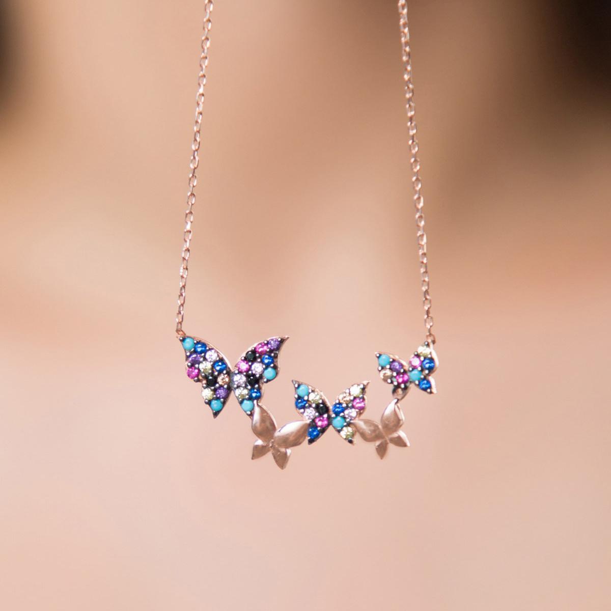 Butterfly Charm Necklace • Butterfly Pendant Necklace • Gift For Her - Trending Silver Gifts