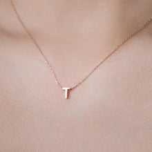 T Initial Necklace Rose ¥ Rose Gold Initial Necklace ¥ Gift For Her - Trending Silver Gifts