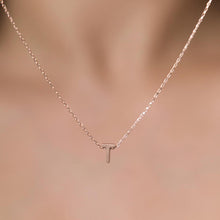 T Initial Necklace Rose ¥ Rose Gold Initial Necklace ¥ Gift For Her - Trending Silver Gifts