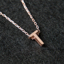 T Initial Necklace Rose ¥ Rose Gold Initial Necklace ¥ Gift For Her - Trending Silver Gifts