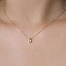 S Initial Necklace Gold ¥ 14K Gold Initial Necklace ¥ Gift For Her - Trending Silver Gifts