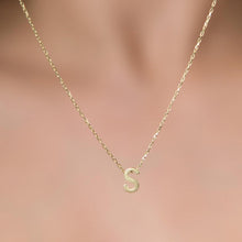 S Initial Necklace Gold ¥ 14K Gold Initial Necklace ¥ Gift For Her - Trending Silver Gifts