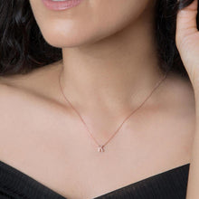 K Initial Necklace Rose ¥ Rose Gold Initial Necklace ¥ Gift For Her - Trending Silver Gifts