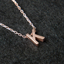 K Initial Necklace Rose ¥ Rose Gold Initial Necklace ¥ Gift For Her - Trending Silver Gifts