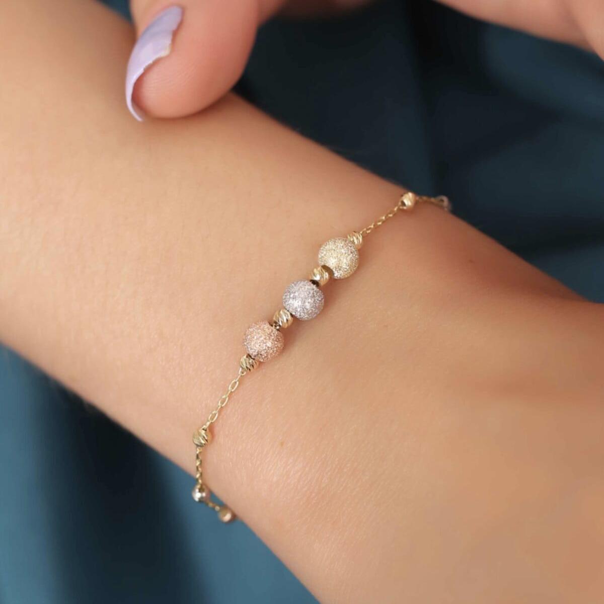 Dorica Gold Bracelet • Valentines Day Gift • Satellite Chain Bracelet - Trending Silver Gifts