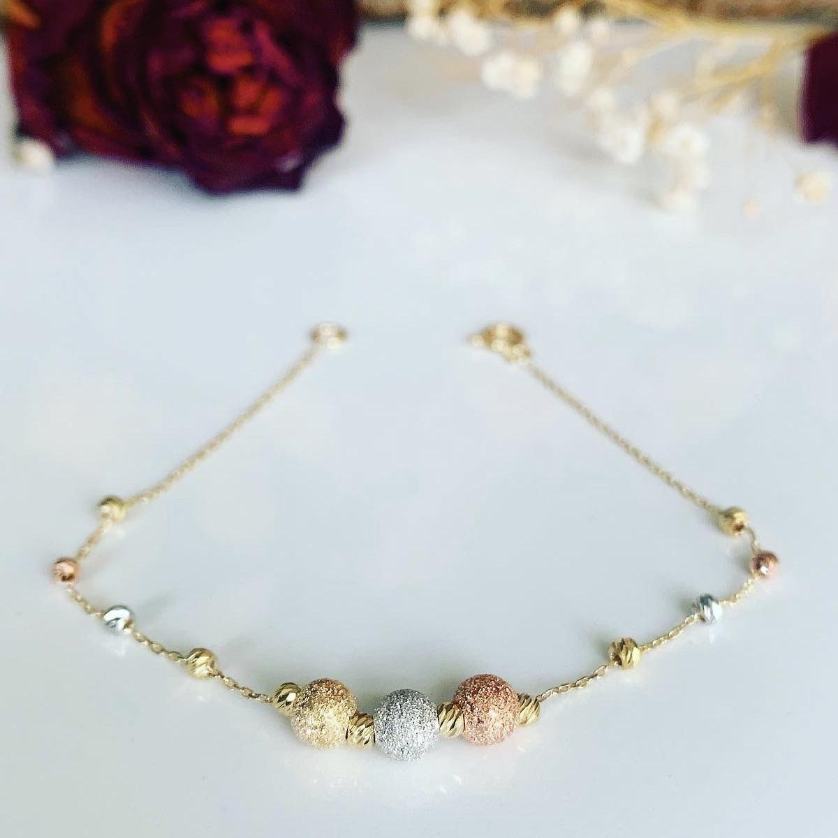 Dorica Gold Bracelet • Valentines Day Gift • Satellite Chain Bracelet - Trending Silver Gifts