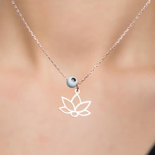Evil Eye Protection Necklace ¥ Evil Eye Lotus Flower Necklace - Trending Silver Gifts