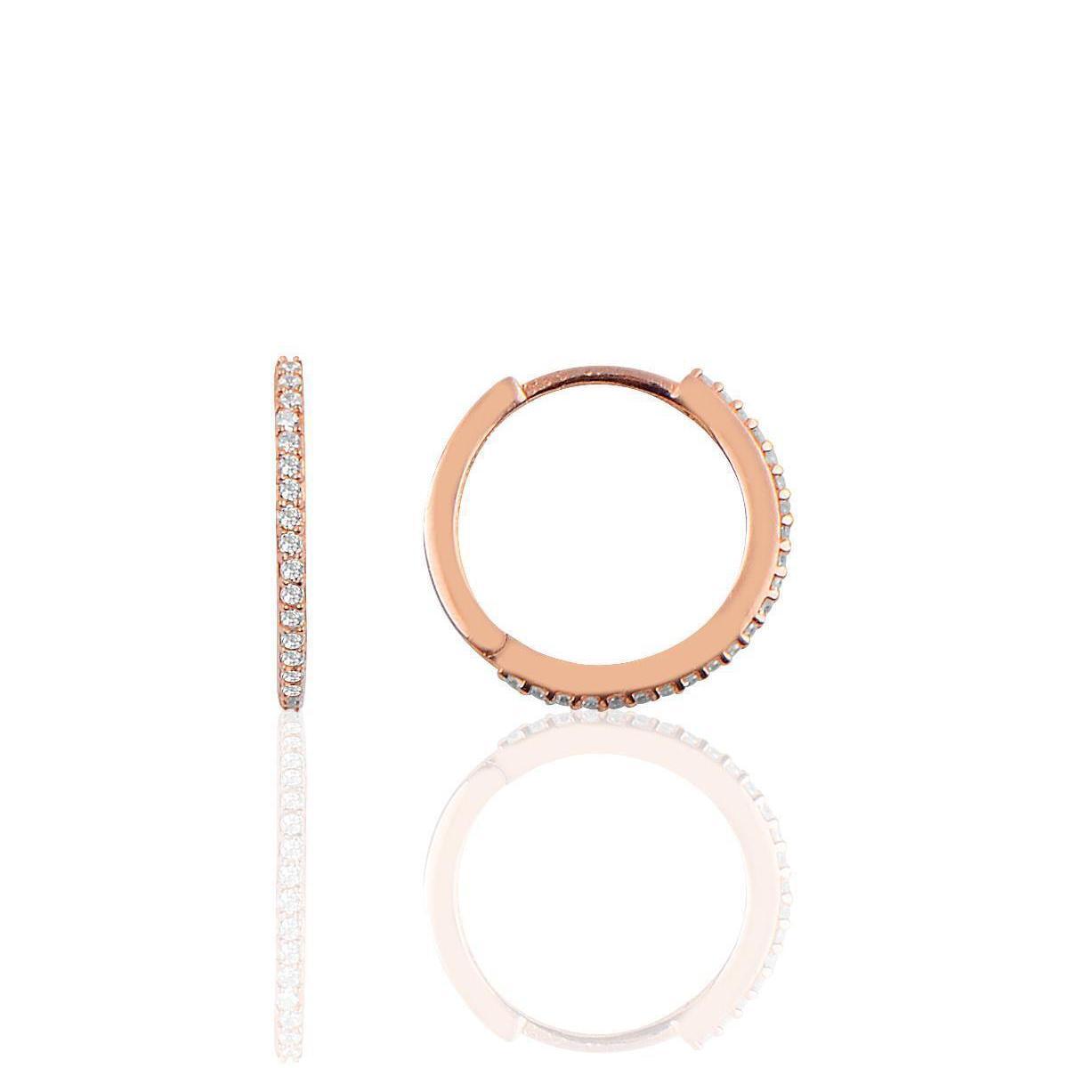 Huggie Earrings Gold • Huggie Earrings Diamond • Bridesmaid Gifts - Trending Silver Gifts