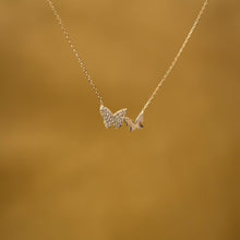 Butterfly Necklace Gold ¥ Ball Chain Necklace Gold ¥ Dainty Butterfly - Trending Silver Gifts