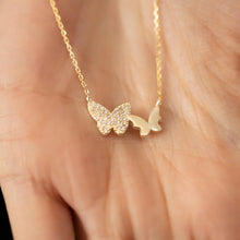 Butterfly Necklace Gold ¥ Ball Chain Necklace Gold ¥ Dainty Butterfly - Trending Silver Gifts