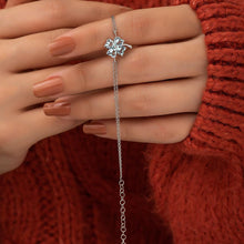 Blue Aquamarine Four Leaf Clover Bracelet ¥ March Birthstone Bracelet - Trending Silver Gifts